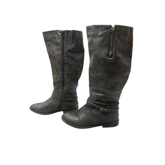 Cloudwalkers by Avenue Cooper Charcoal Black Grey Wide Calf Boots Women 9.5W - Picture 1 of 7
